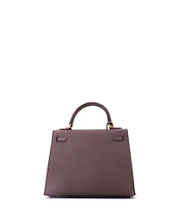 Pre-Owned HERMES Kelly 25 Handbag Grey Epsom with Gold Hardware