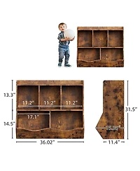 gaomon Wooden Kids Bookshelf and Toy Storage