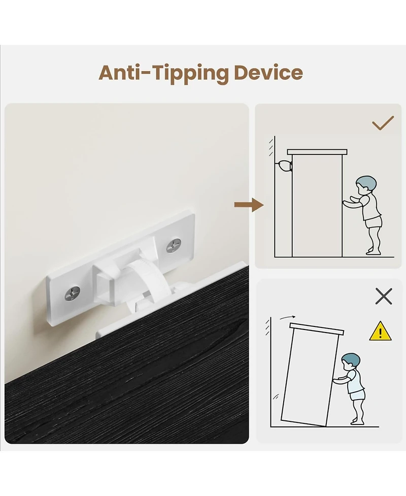 gaomon 5-Tier Boho Wooden Bookcase with Rattan Doors and Storage