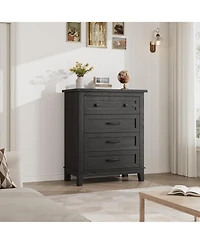 gaomon 5 Drawer 41.3" Tall Wooden Vertical Dresser with Large Storage