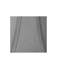 Springcrest Set of 6 Bell Chip Chandelier Lamp Shades Pewter Small 3" Top x 6" Bottom x 5" High Candelabra Clip-On Fitting