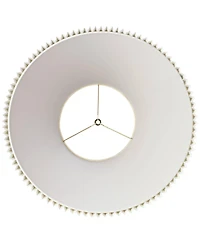 Springcrest Set of 2 Knife Pleat Empire Lamp Shades Large 10.75" Top x 22" Bottom x 15.5" High Spider with Harp and Finial