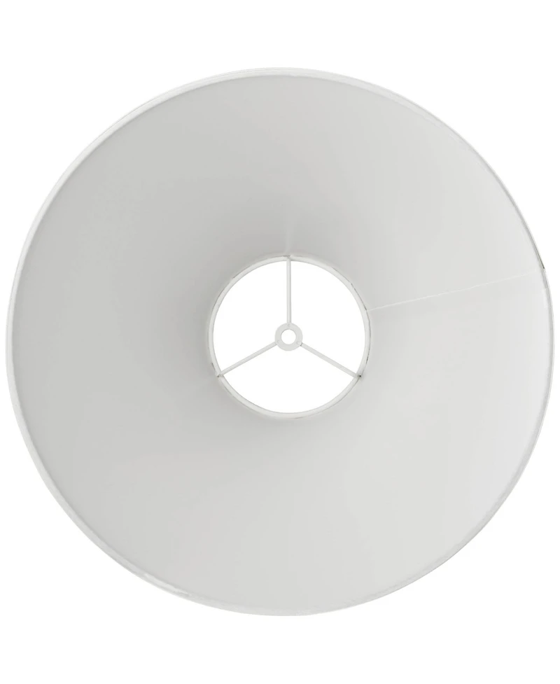 Springcrest Set of 2 Bell Lamp Shades White Medium 5" Top x 15" Bottom x 10.5" High Spider Replacement Harp Finial Fitting