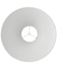 Springcrest Set of 2 Bell Lamp Shades White Medium 5" Top x 15" Bottom x 10.5" High Spider Replacement Harp Finial Fitting