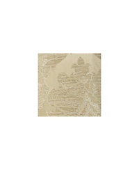 Springcrest Set of 2 Bell Print Lamp Brocade Large 10" Top x 17" Bottom x 11" High Spider Harp and Finial Fitting