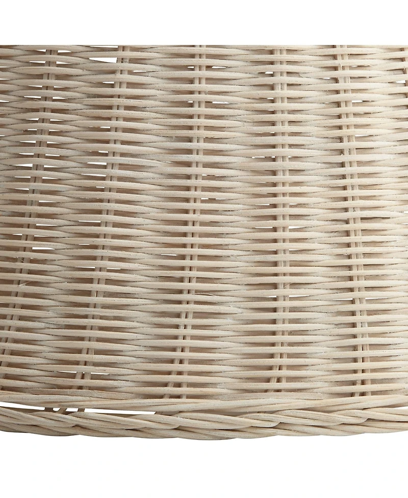 Springcrest 10" Top x 16" Bottom x 13 1/4" High x 13 1/4" Slant Lamp Shade Replacement Medium Rattan Spider Harp Finial