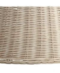 Springcrest 10" Top x 16" Bottom x 13 1/4" High x 13 1/4" Slant Lamp Shade Replacement Medium Rattan Spider Harp Finial