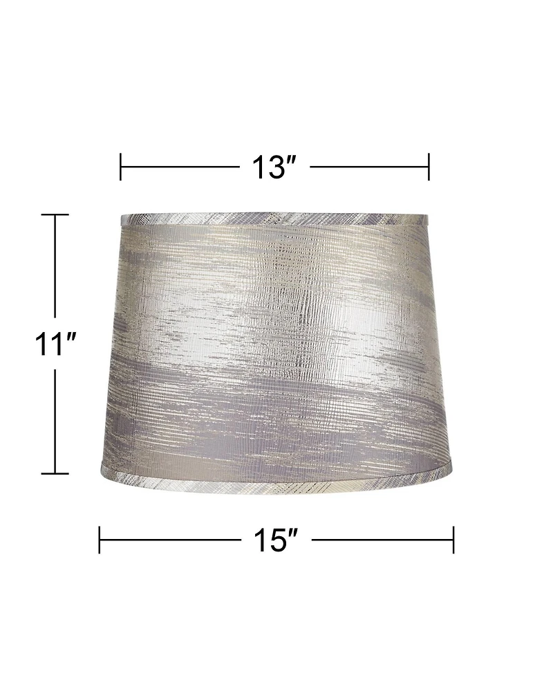 Springcrest 13" Top x 15" Bottom x 11" High x 11" Slant Print Lamp Shade Replacement Medium Tapered Modern Spider Harp Finial