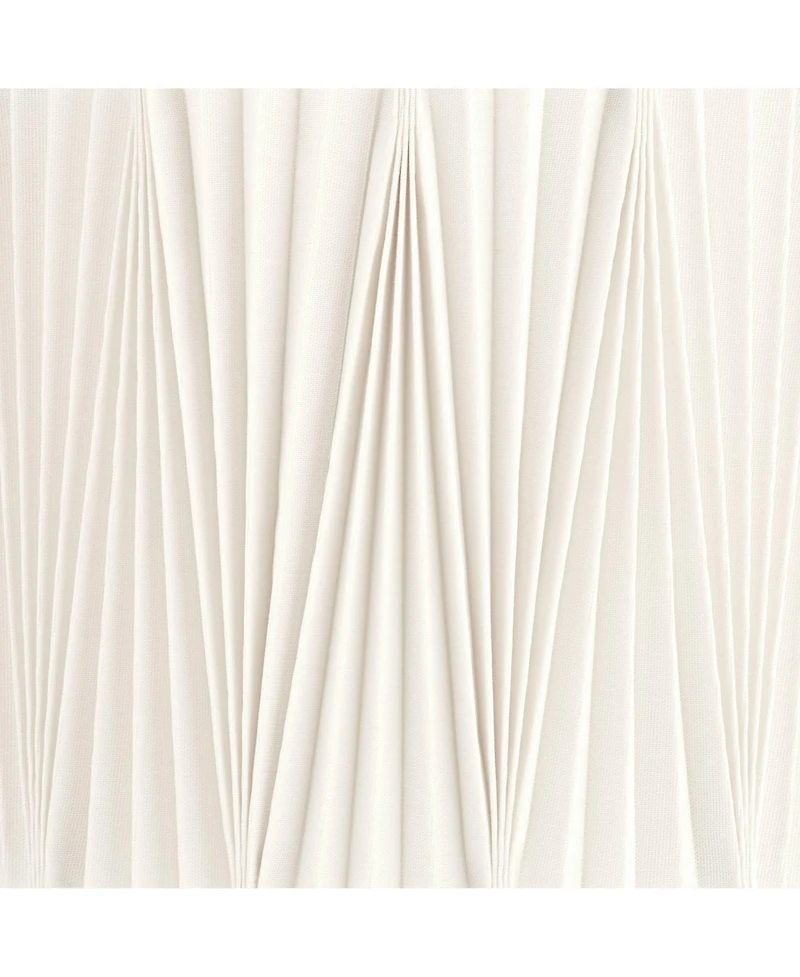 Springcrest 15" Top x 15" Bottom x 11" High x 11" Slant Lamp Shade Replacement Brussels Linen Diamond Pleats Spider Harp Finial