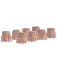 Springcrest Slant Lamp Shade Replacement Set of 8 Shirred Pleated Clip On