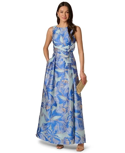 Adrianna Papell Women's Square Neck Floral Dress
