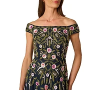 Adrianna Papell Women's Beaded Fit & Flare Dress