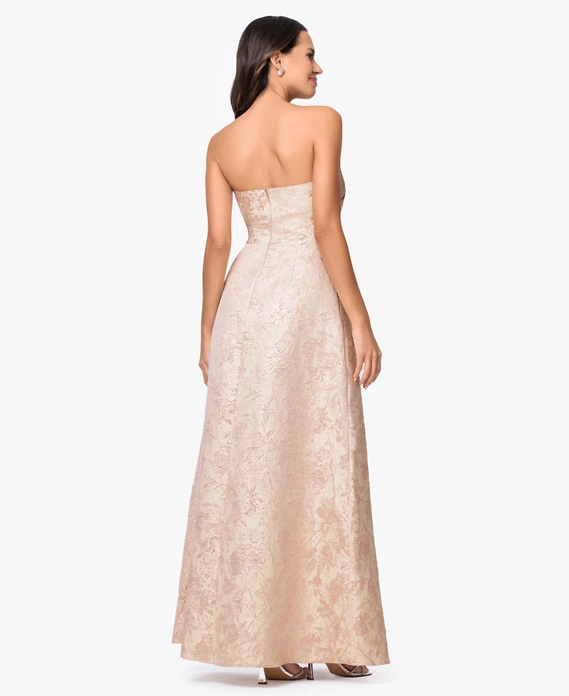 Xscape Petite Sleeveless Strapless Gown