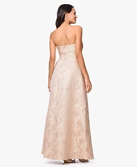 Xscape Petite Sleeveless Strapless Gown