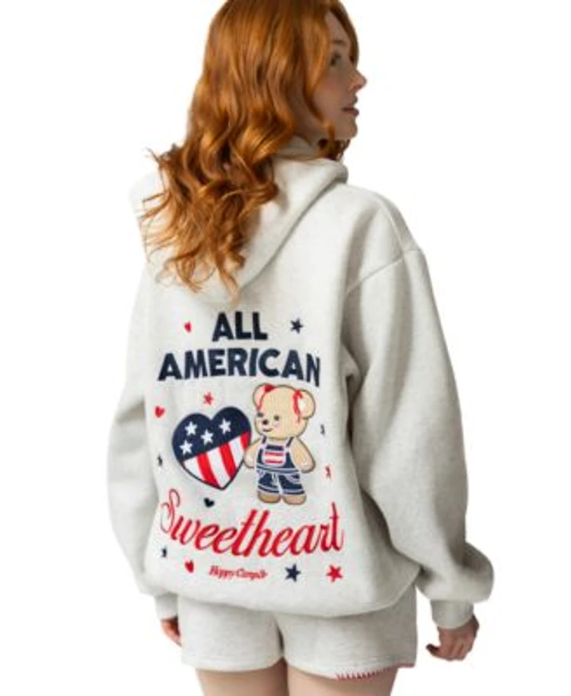The Happy Camp3r Juniors All Americanhooded Sweatshirt Short Set