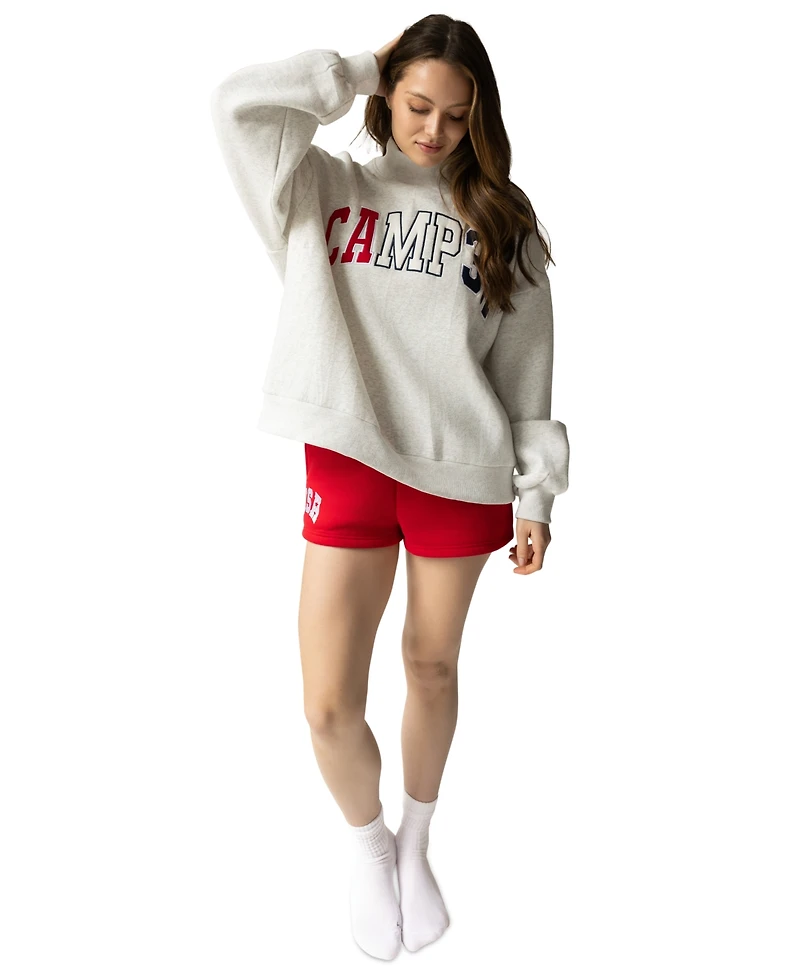 The Happy Camp3r Women's Graphic Crewneck Sweatshirt