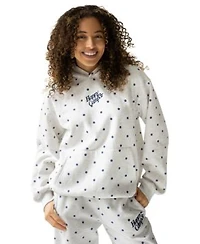 The Happy Camp3r Juniors Polka Dot Fleece Hooded Sweatshirt Pant Set