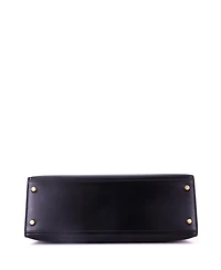 Pre-Owned HERMES Kelly 32 Handbag Black Box Calf with Gold Hardware