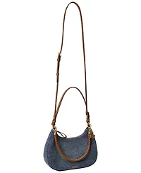 Lauren Ralph Lauren Denim Small Marcy Zip-Top Shoulder Handbag