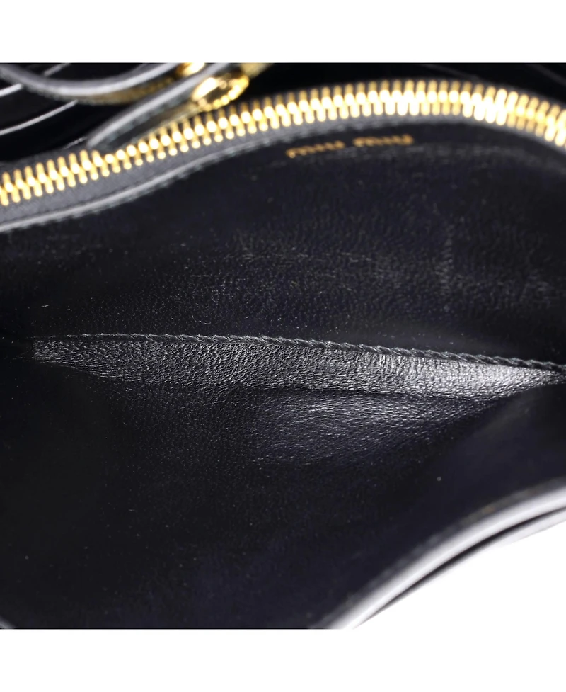 Pre-Owned Miu Miu Small Flap Crossbody Bag Matelasse Leather