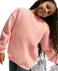 Nike Big Girls 7-16 Sportswear Club Fleece Oversized-Fit Sweatshirt