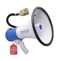 Pyle 50W Rechargeable Megaphone Pa Speaker System with Wired Microphone PMP59IR