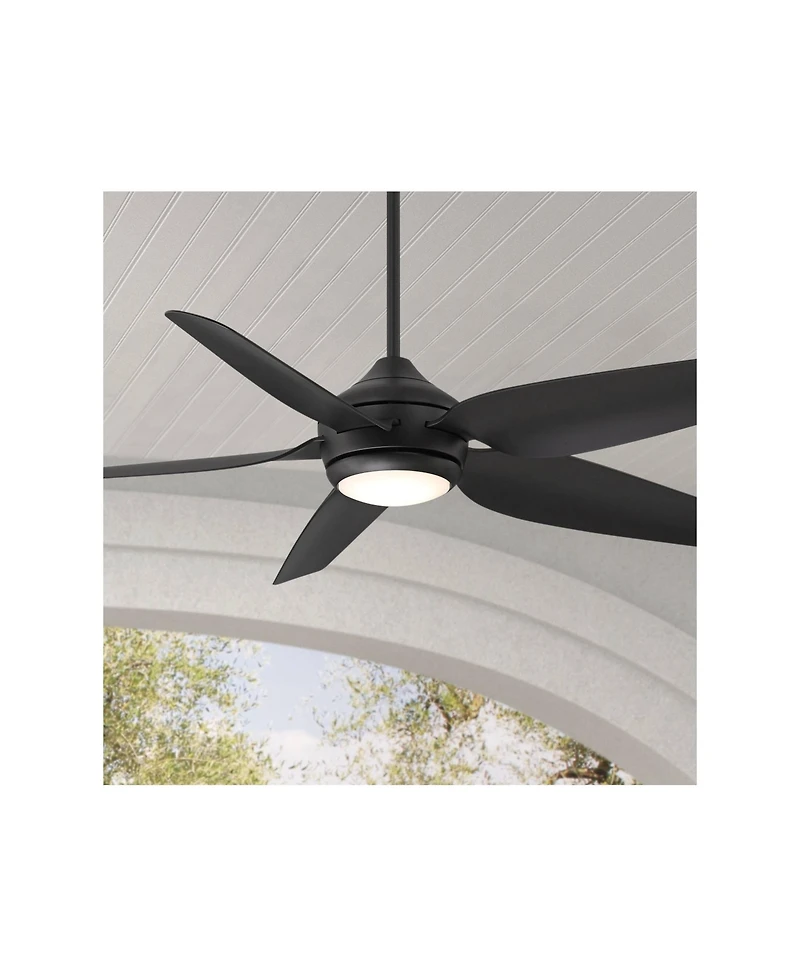 Casa Vieja 52" Modern Industrial Indoor Outdoor Ceiling Fan with Led Light Remote Control