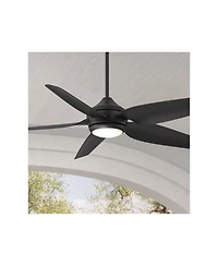 Casa Vieja 52" Modern Industrial Indoor Outdoor Ceiling Fan with Led Light Remote Control