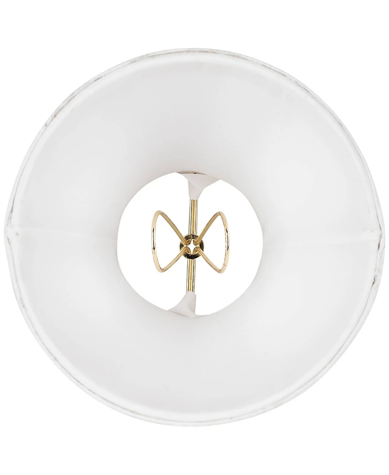 Springcrest Imperial Shade Set of 4 Empire Chandelier Lamp Shades White Small 3" Top x 6" Bottom x 5" High Candelabra Clip-On Fitting