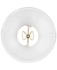 Springcrest Imperial Shade Set of 4 Empire Chandelier Lamp Shades White Small 3" Top x 6" Bottom x 5" High Candelabra Clip-On Fitting