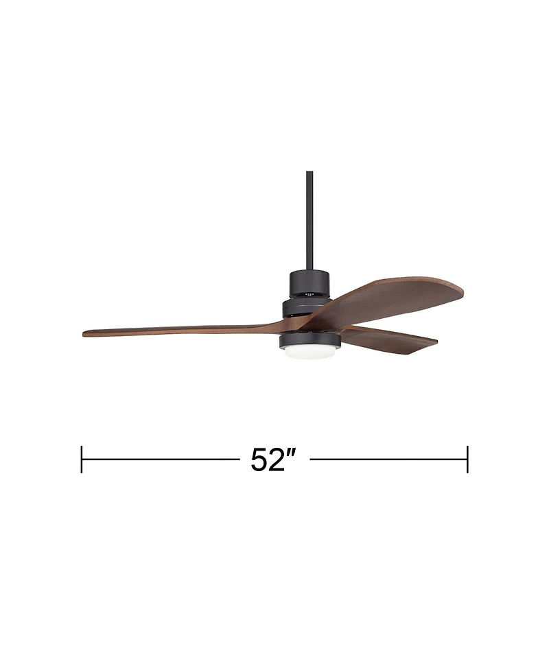 Casa Vieja 52" Delta-Wing Dc Modern Indoor Outdoor Ceiling Fan with Led Light Remote Control
