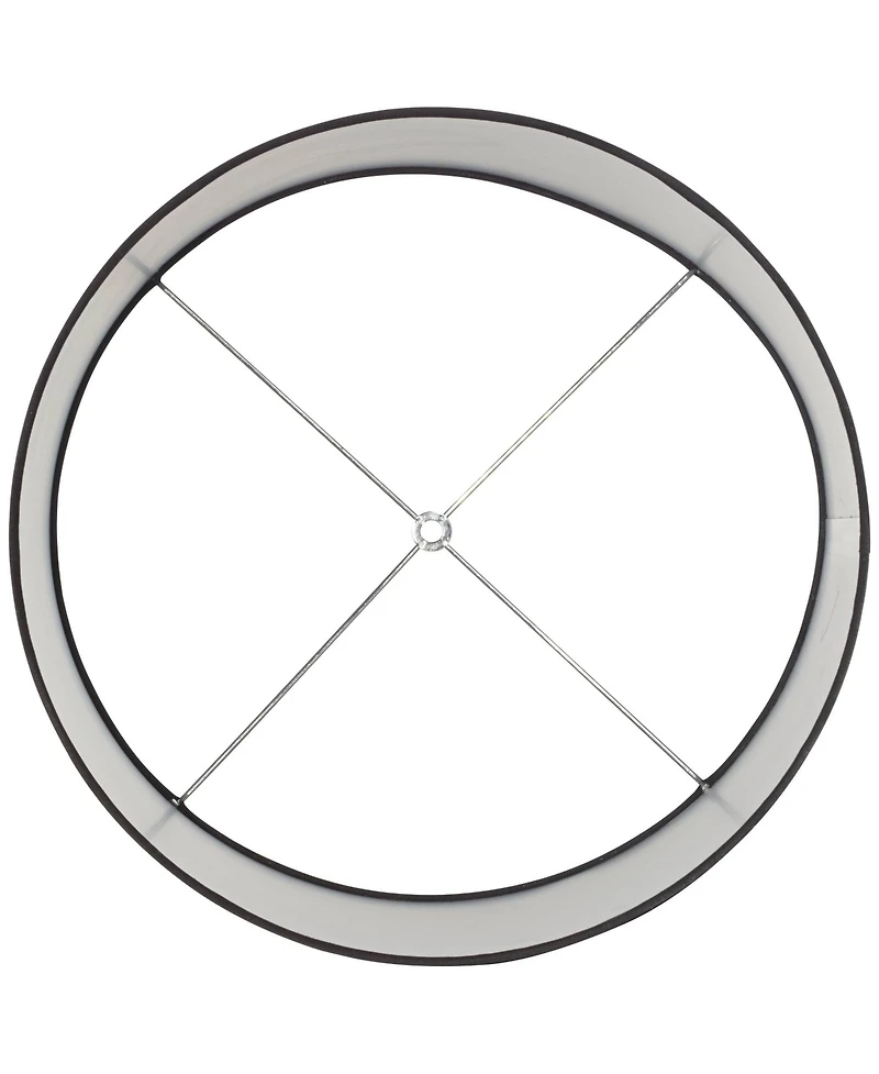 Springcrest Set of 2 Hardback Drum Lamp Shades Medium 16" Top x 16" Bottom x 11" High Spider Replacement Harp Finial Fitting