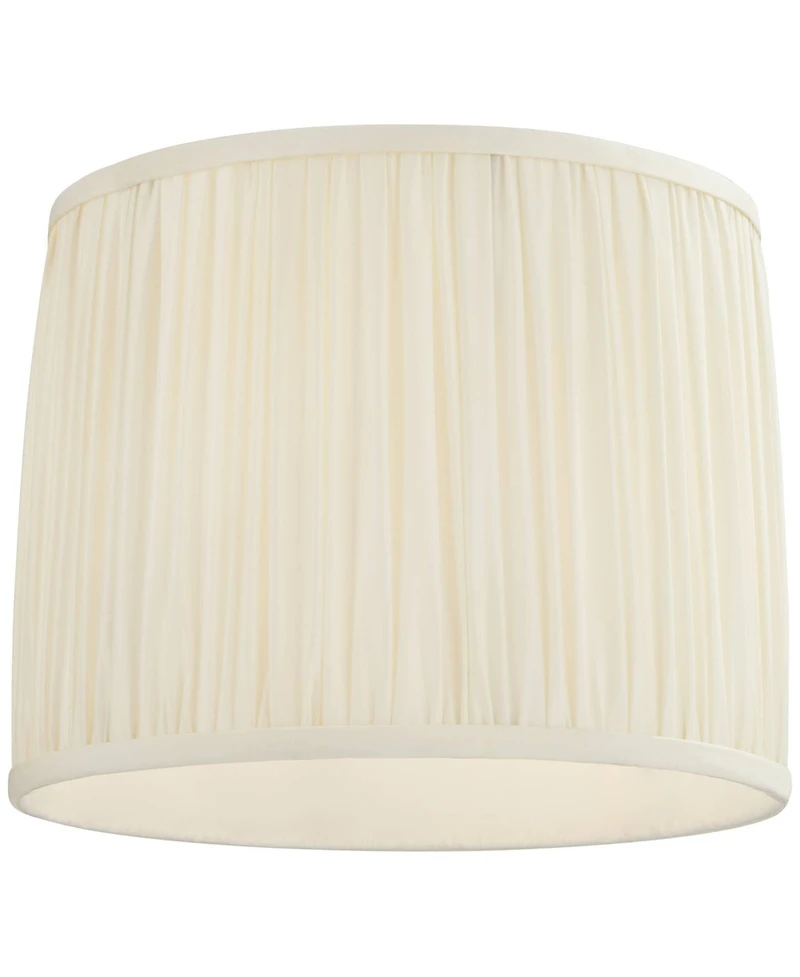 Springcrest Cascade 13" x 14" x 11" High x 11" Slant Lamp Shade Replacement Drum Pleated Washer Harp Finial