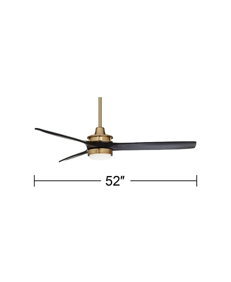Casa Vieja 52" Windspun 3-Blade Led Indoor Ceiling Fan with Remote Control