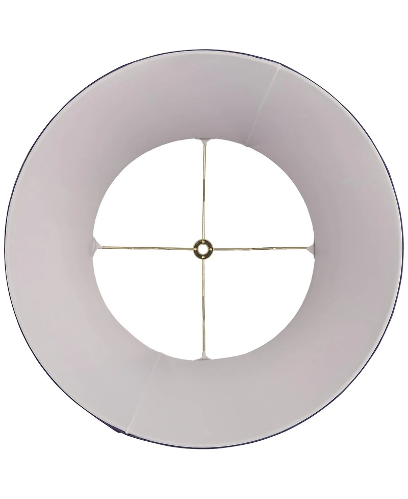 Springcrest Mapo 11" Top x 17" Bottom x 11" High x 11" Slant Lamp Shade Replacement Cornflower Blue Bell Softback Washer Harp Finial