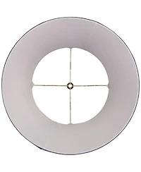 Springcrest Mapo 11" Top x 17" Bottom x 11" High x 11" Slant Lamp Shade Replacement Cornflower Blue Bell Softback Washer Harp Finial