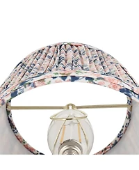 Springcrest " Top x 6" Bottom x 5 1/2" High x 5 1/2" Slant Print Lamp Shade Replacement Set of Shirred Pleated Clip On