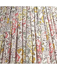 Springcrest Nelle 3 1/2" Top x 6" Bottom x 5" High x 5" Slant Print Lamp Shade Replacement Set of Peach Pleated Clip On Candelabra