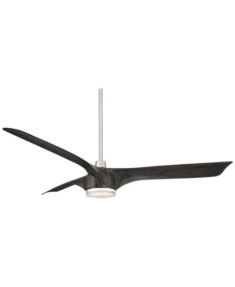 Casa Vieja 60" Artistry Brushed Nickel Led Damp Ceiling Fan