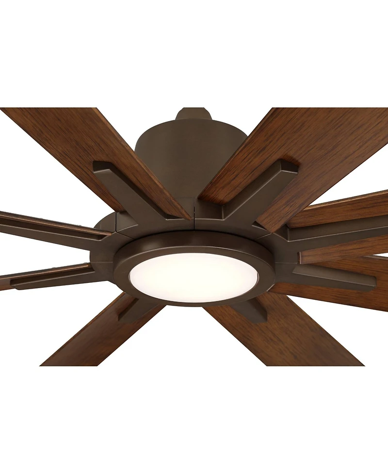 Casa Vieja 54" Inspirit Bronze Led Damp Remote Ceiling Fan