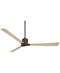 Casa Vieja 60" Lume Oak Damp Ceiling Fan with Remote