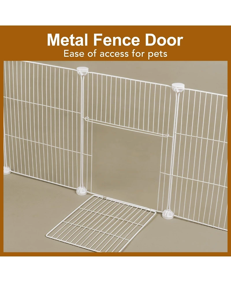 Aronkl Portable Animal Playpen Transparent Plastic Diy Indoor Outdoor for Guinea Pigs Bunny Ferrets