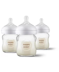 Avent Baby Philips Glass Natural Bottles 3pk, 4oz