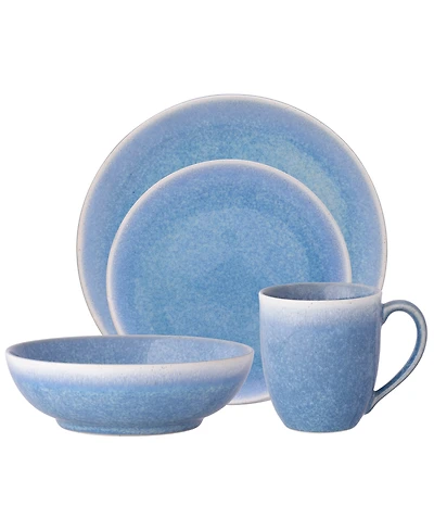 Noritake Colorwave Kiln Azure Coupe Place Setting 4-Pc. Set, Service For 1