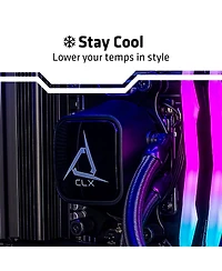 Clx Set Gaming Pc-Liquid Cooled Amd Ryzen 7 9800X3D 4.7GHz 8-Core, 32GB DDR5, Rtx 5080 16GB GDDR7 Graphics, 2TB Ssd, WiFi, Windows 11 Home 64-bit