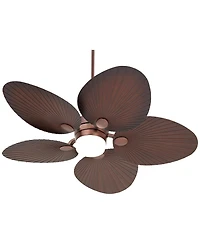 Casa Vieja 52" Breeze Bronze Led Fan with 24-In Rod for 12-Ft Ceiling