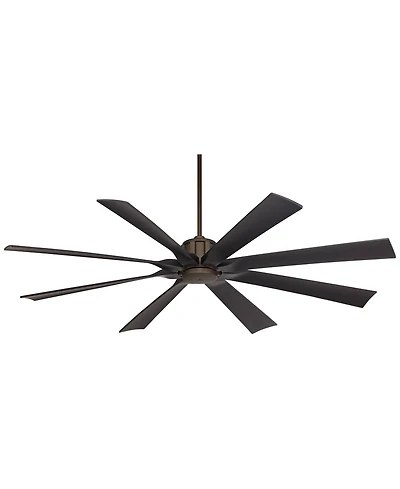Possini Euro Design 70" Defender Modern Industrial Indoor Outdoor Ceiling Fan Remote