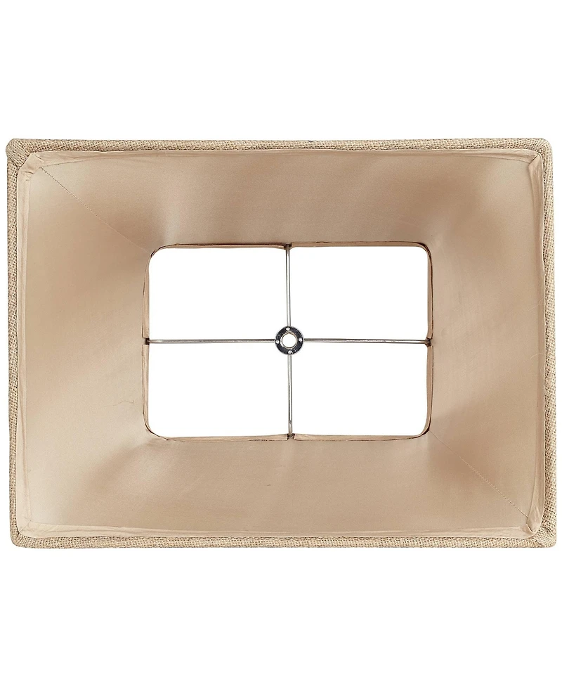 Springcrest Set of 2 Rectangular Lamp Shades Medium 10" Wide x 7" Deep at Top 16" Wide x 12" Deep at Bottom 10.5" High Spider Harp Finial