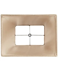 Springcrest Set of 2 Rectangular Lamp Shades Medium 10" Wide x 7" Deep at Top 16" Wide x 12" Deep at Bottom 10.5" High Spider Harp Finial