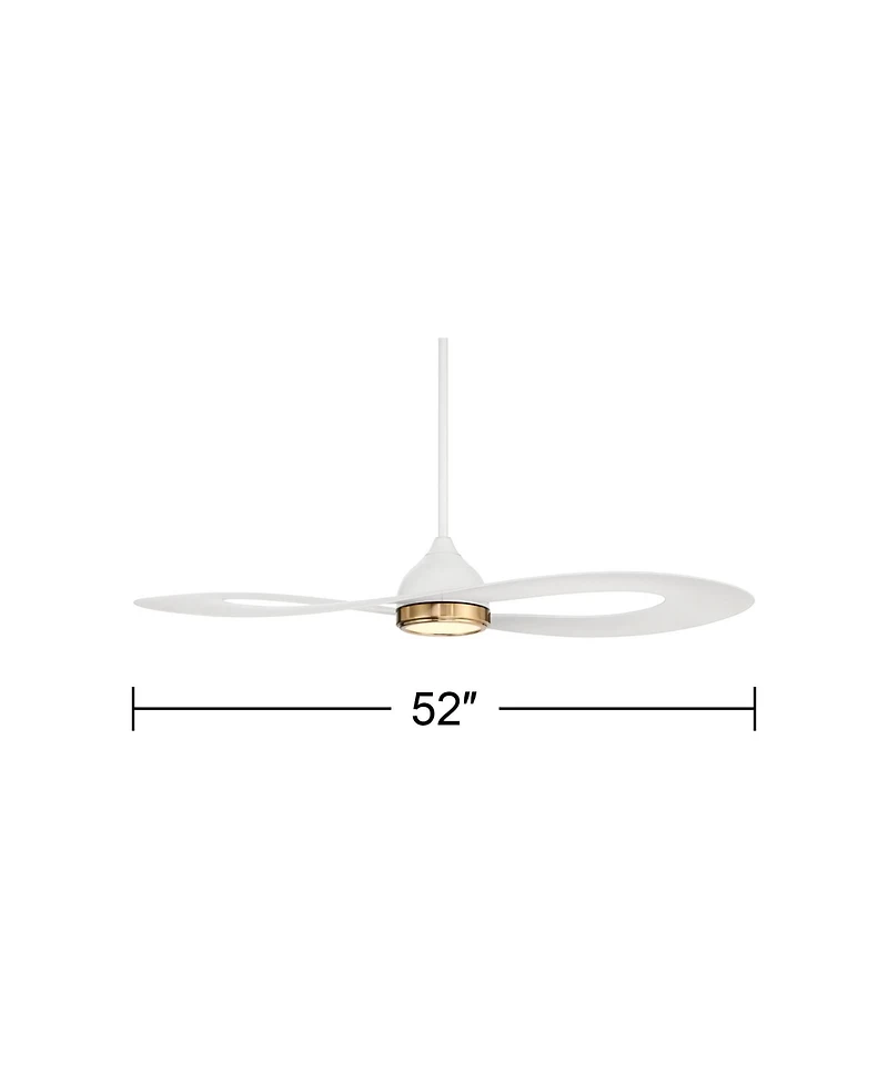Possini Euro Design 52" Possini Euro Obi Cct Led Damp Ceiling Fan with Remote